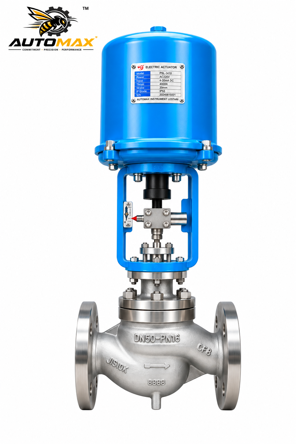 Electric Globe Control Valve - Single Seat & Sleeve Type